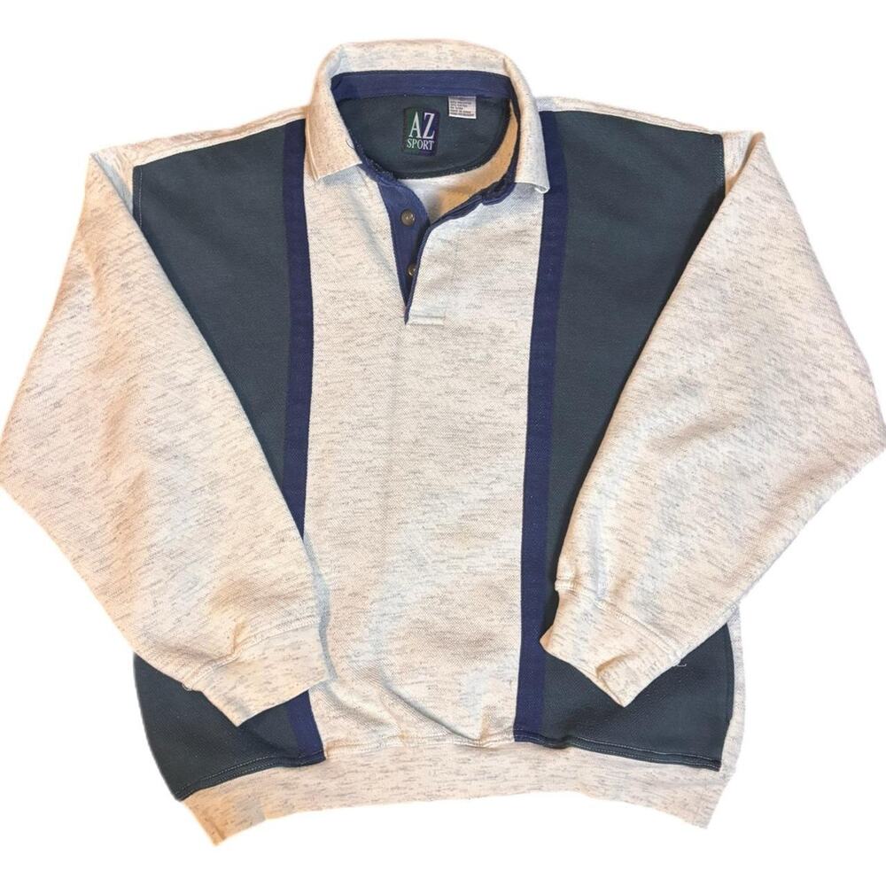 90s AZ sport multicoloured polo  sweatshirt (large)